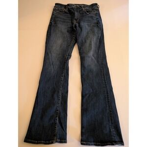 American Eagle Size 12 High-Rise Skinny Kick Jeans Dark Wash Next Level Stretch